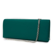Pochette verde donna raso da