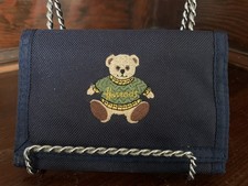 Harrods Teddy Bear Wallet Navy
