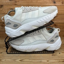 Scarpe da ginnastica Adidas uomo taglia UK 9,5 ZX 22 Boost bianche running palestra originali