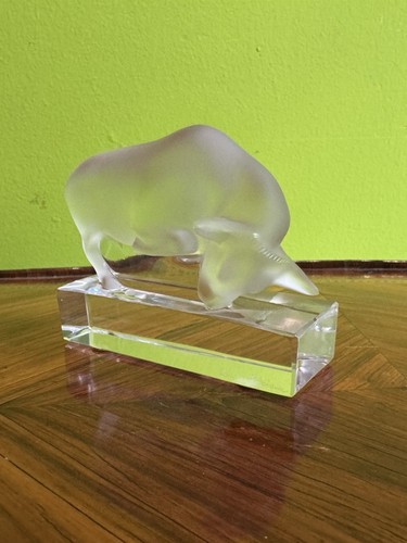 Scultura toro cristallo - toro, in