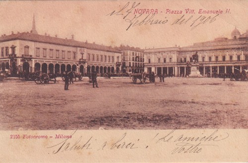 Cartolina novara piazza - cartolina, ,piazza