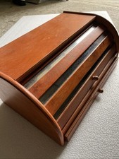 Portapane in Legno con Sportello Scorrevole Contenitore per Pane Panini Cucina