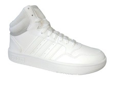 Scarpe basket Adidas hoops 3.0 mid K Ragazzo in Pelle bianco