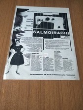 1959 MACCHINA PER CUCIRE SALMOIRAGHI 33 PORTATILE VINTAGE AD PUBBLICITA