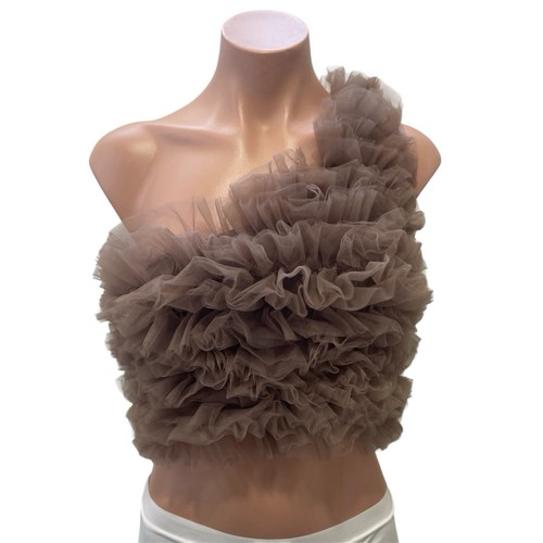 Crop top zara - crop, asimmetrico