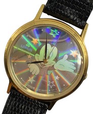 Orologio Vintage Disney Topolino Ologramma Batteria Nuova 34mm