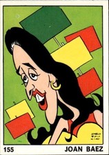 figurina OK VIP panini 1973 New  # 155 JOAN BAEZ