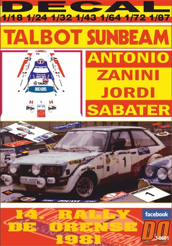 Decal talbot sunbeam lotus - decal,