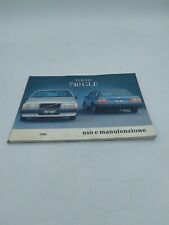 Libretto Manuale Uso Manutenzione Volvo 740 GLE Auto Epoca Ricambi Accessori...