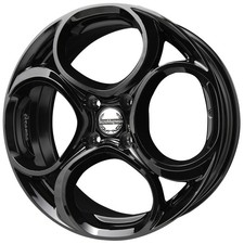 CERCHI IN LEGA NUOVI 7X18 4X108 ET 35 CB 65.1 NERI PER ALFA ROMEO JUNIOR