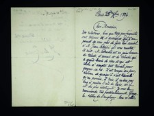 Jose Maria DE HEREDIA - lettera autografa firmata - giornalismo - 1894