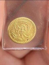 STATI UNITI KENNEDY 1917-1963 MONETA CELEBRATIVA MIGNON PLACCATA ORO 999 24K