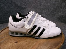 Scarpe da sollevamento pesi Adidas adiPower da uomo taglia 12 US Core bianche nere M25733