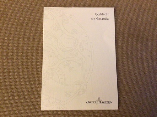 Certificato garanzia jaeger - di,