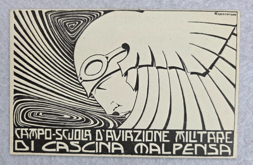 Cartolina futurismo aviazione - futurismo,