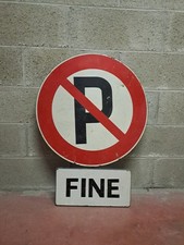 Cartello / insegna stradale (1984) SOSTA REGILAMENTATA con pannello Integrativo