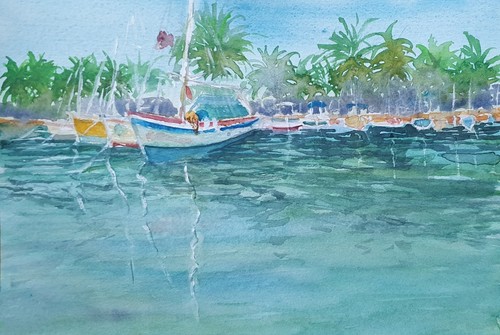 Aquarell bild original - -,