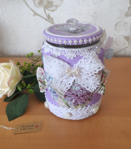 Barattolo decorativo lilla