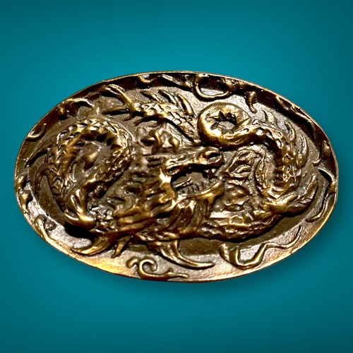 Fibbia cintura drago ottone