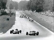 FERRARI Foto vintage Gp Lotteria Monza 1969 BRAMBILLA-GALLI PARABOLICA 29x23 cm