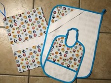 SET ASILO 3 PEZZI con aida X ricamo punto croce TOPOLINO