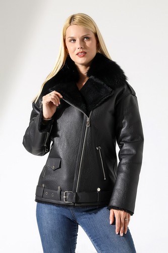 Giacca biker donna - , shearling