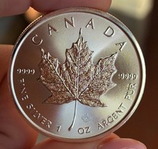 1 OZ ONCIA 2022 CANADA ARGENTO SILVER PURO 999 FONDI A SPECCHIO UNC