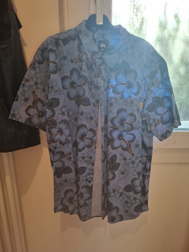 Camicia fiori blu nuova - camicia,