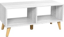 GAIA TAVOLINO PORTA TV IN LEGNO 100 X 40 X H45 CM IN COLORE BIANCO