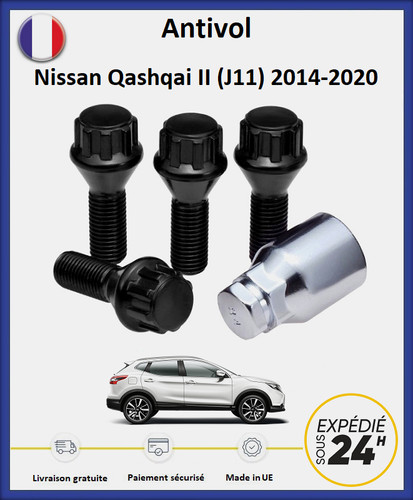 Dadi antifurto neri per nissan - neri,