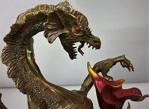 Drago bronzo medievale - drago,