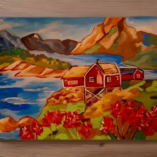 Dipinto originale norvegia - dipinto,