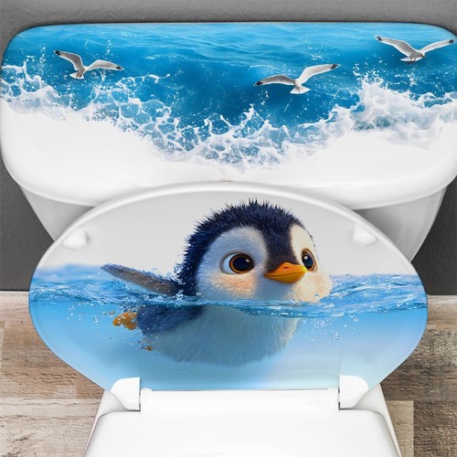 Adesivo pinguino pvc eco - wc,