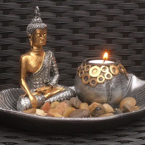 Buddha set portacandele - buddha,
