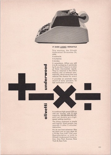 Olivetti underwood divisumma - olivetti,