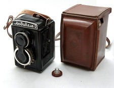 Lubitel 2 Soviet TLR Obiettivo Fotocamera Medio Formato Lomo 75 4.5 FUNZIONA PERFETTAMENTE!