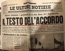 quotidiano ULTIME NOTIZIE trieste 1954 tlt gma 5 ottobre TERRITORIO LIBERO