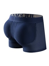 Boxer uomo in rete traspirante sollevamento butt slip intimo con butt pad ciclismo
