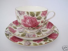 MAXWELL&WILLIAMS - TAZZA TE CON PIATTO  + PIATTO BISCOTTI - TEA ROSE