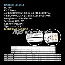 KIT 8 BARRE STRIP LED TV LG
