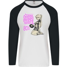 Maglietta Originale Da Uomo L/S Baseball DJ In Vinile Turntable