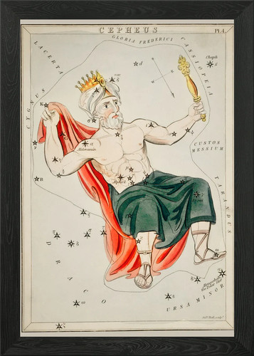 Carta astronomica con cornice - carta,