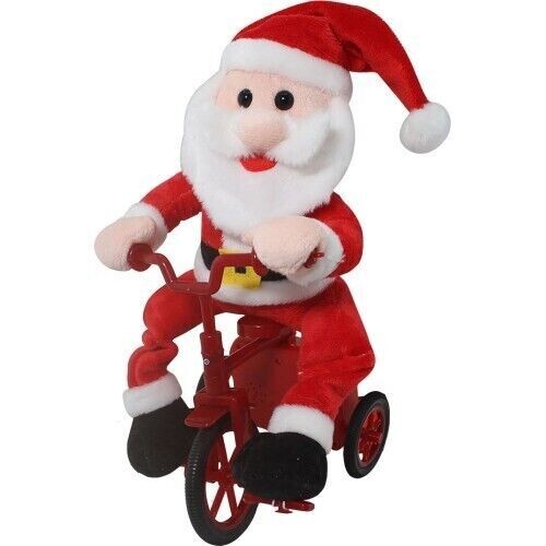 Babbo natale musicale - babbo, bici