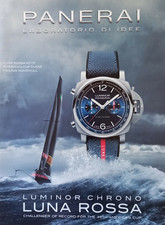 Pubblicità Advertising Italian Clipping 2021 Orologio PANERAI Luminor Chrono .