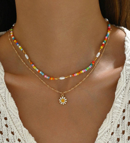 Collana donna tre strati - a,