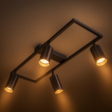 Faretto LED GU10 orientabile nero spot plafoniera lampada da soffitto/parete