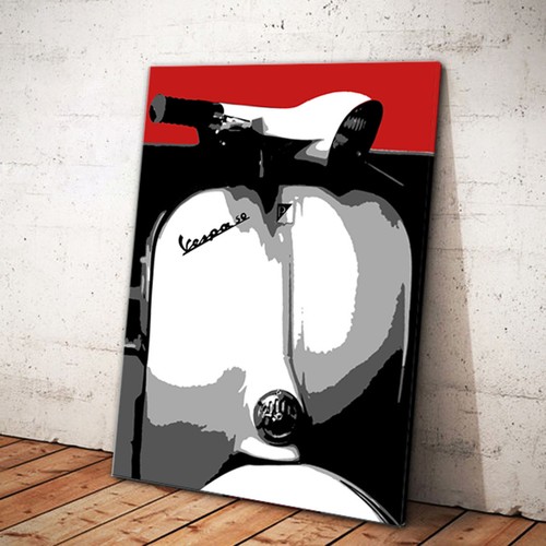 Quadro vespa dipinto mano - a, su