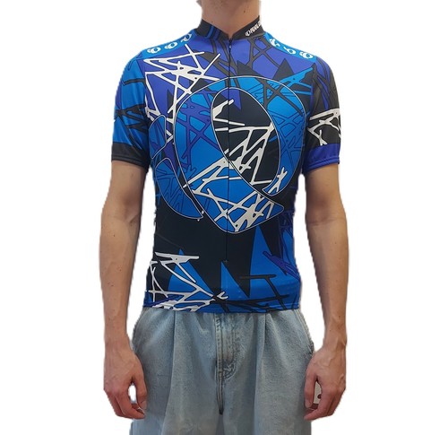 Maglia blu ciclismo pearl - maglia,