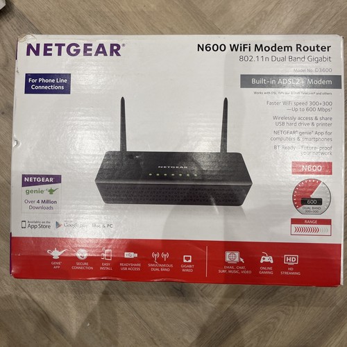 Netgear n600 d3600 100uks - n600, d3600-100uks*