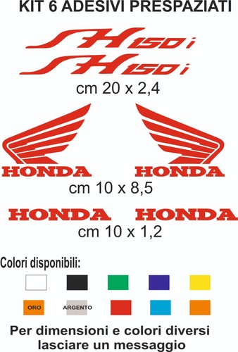 Adesivi honda 150 vinile - honda, sh